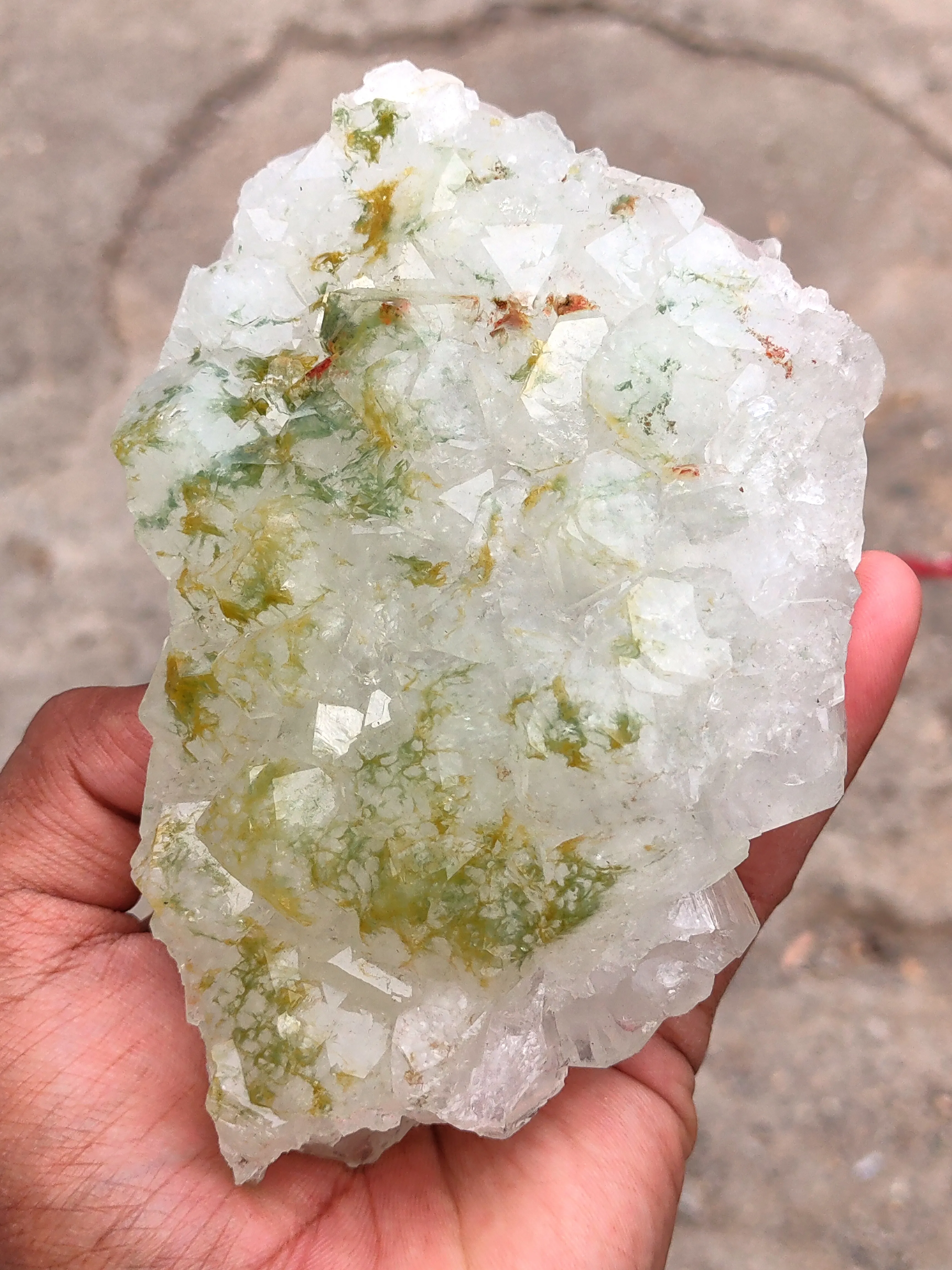 Green Moss in Apophyllite, Phantom Apophyllite - image 7