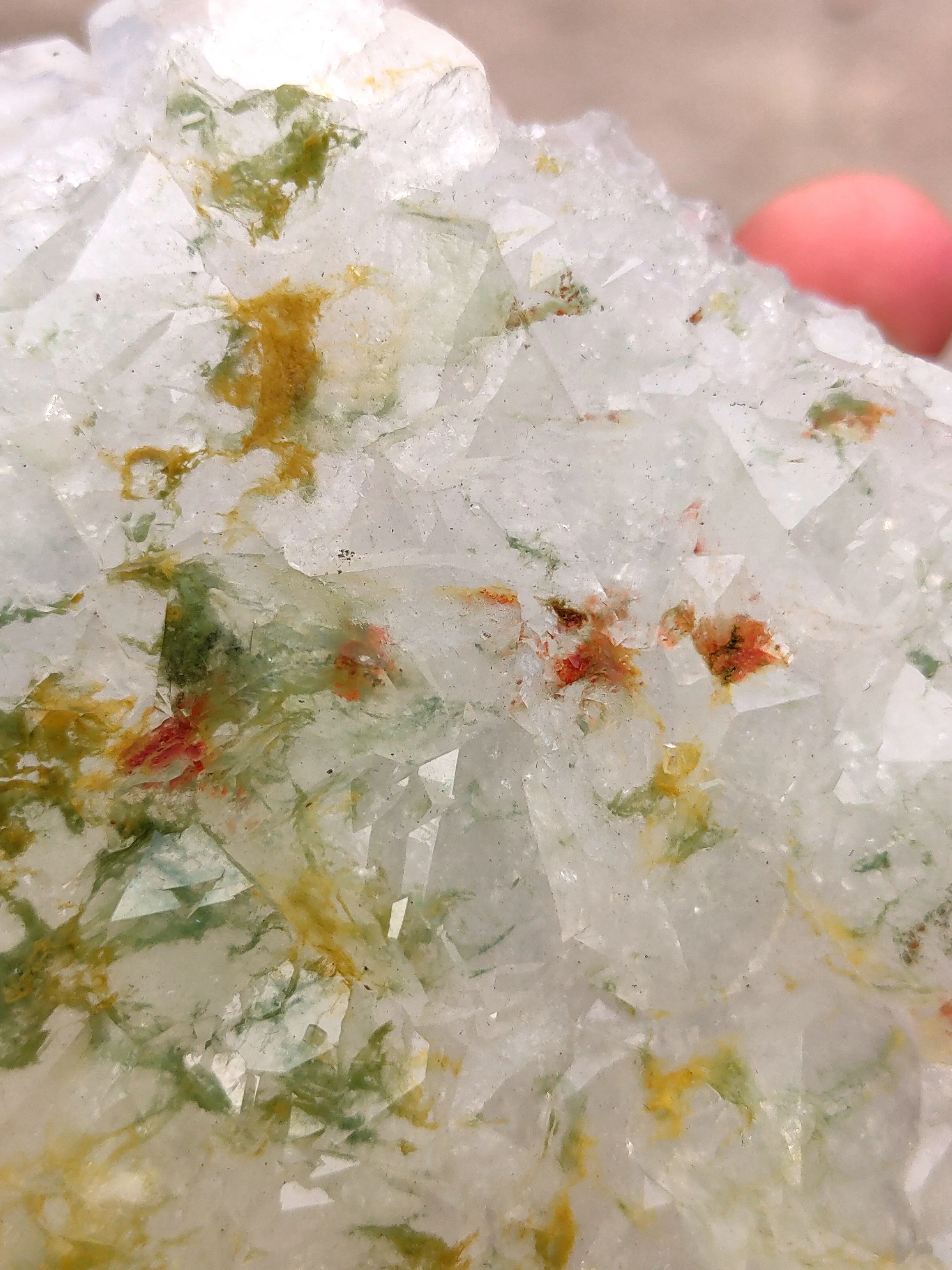 Green Moss in Apophyllite, Phantom Apophyllite - image 3
