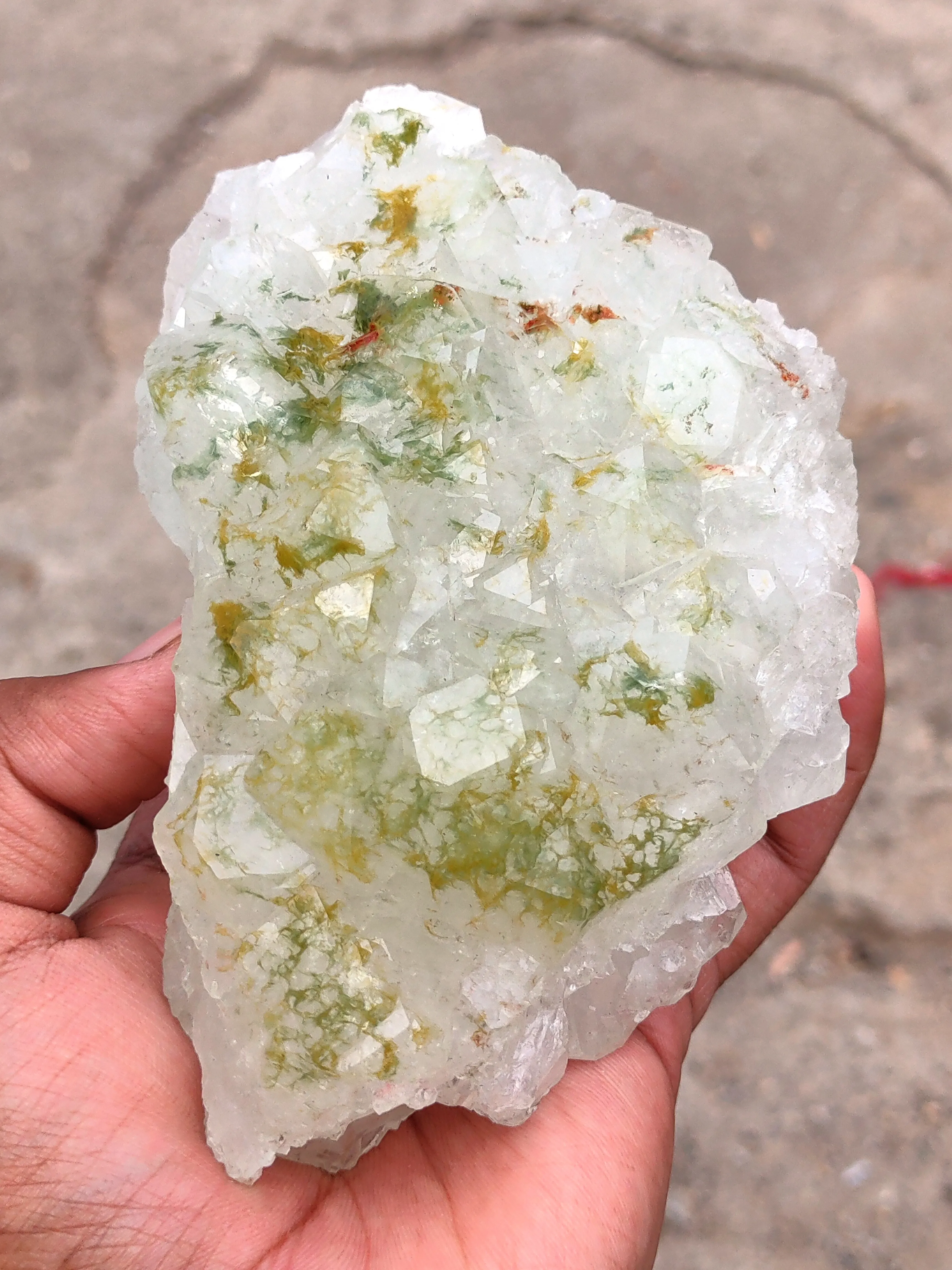 Green Moss in Apophyllite, Phantom Apophyllite - image 9