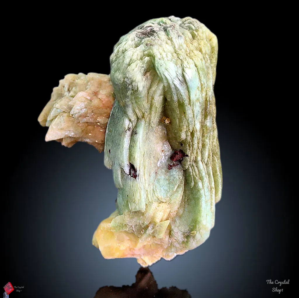 Green Stilbite with Heulandite  Available for sale.