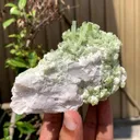 Green Terminated Tourmaline Crystals Cluster on Feldspar from Pakistan - image 6