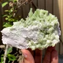 Green Terminated Tourmaline Crystals Cluster on Feldspar from Pakistan - image 2