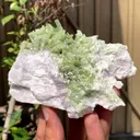 Green Terminated Tourmaline Crystals Cluster on Feldspar from Pakistan - image 8