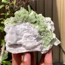 Green Terminated Tourmaline Crystals Cluster on Feldspar from Pakistan - image 7