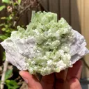 Green Terminated Tourmaline Crystals Cluster on Feldspar from Pakistan - image 3