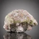 Green Tourmaline Bunch with Rare Etched Pollucite on Pink Lepidolite from Pakistan - image 6