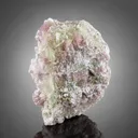 Green Tourmaline Bunch with Rare Etched Pollucite on Pink Lepidolite from Pakistan - image 3