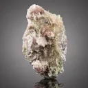 Green Tourmaline Bunch with Rare Etched Pollucite on Pink Lepidolite from Pakistan - image 5