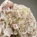 Green Tourmaline Bunch with Rare Etched Pollucite on Pink Lepidolite from Pakistan - image 8