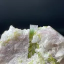 Green Tourmaline Cluster with Lepidolite Specimen from Afghanistan - image 2
