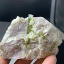 Green Tourmaline Cluster with Lepidolite Specimen from Afghanistan - image 4