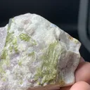 Green Tourmaline Cluster with Lepidolite Specimen from Afghanistan - image 5