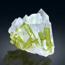 Green Tourmaline Crystals on Quartz from Chapu Mine Skardu Pakistan - 163 gram - image 4