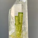 Green Tourmaline on Quartz– 69 g – Chappu Mine, Shigar Valley, Gilgit-Baltistan, Pakistan - image 1