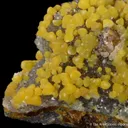 Greenockite included Smithsonite with Sphalerite on Quartz - image 3