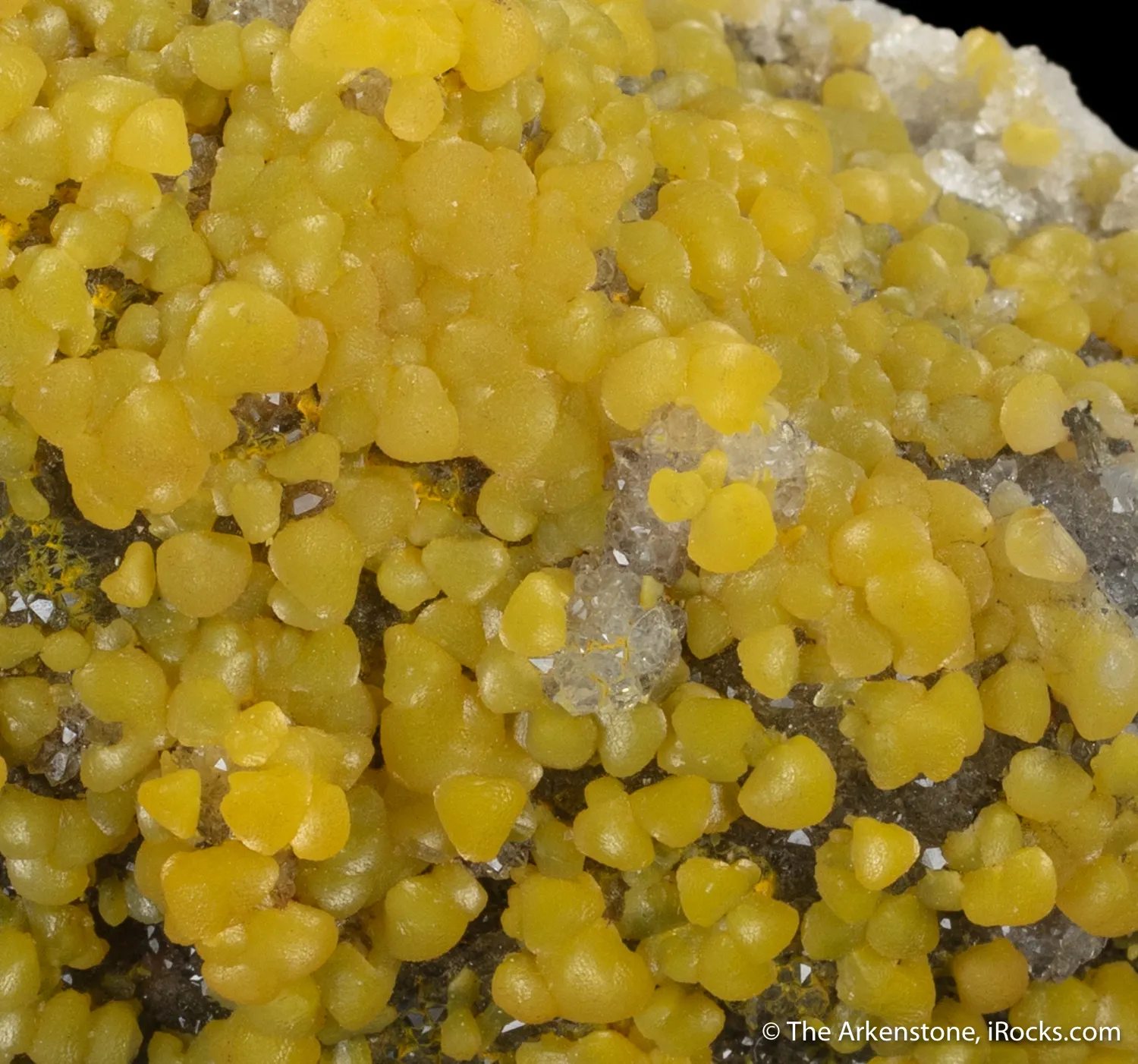 Greenockite included Smithsonite with Sphalerite on Quartz - image 2