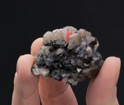 Greenockite with Galena and Smithsonite