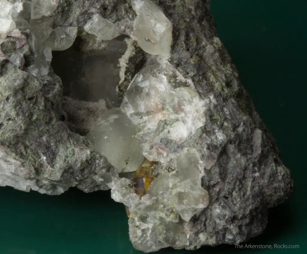 Greenockite with Prehnite (type locality) - image 5
