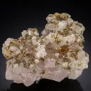 GREIFENSTEINITE with ZANAZZIITE Eosphorite and Rose Quartz - image 1