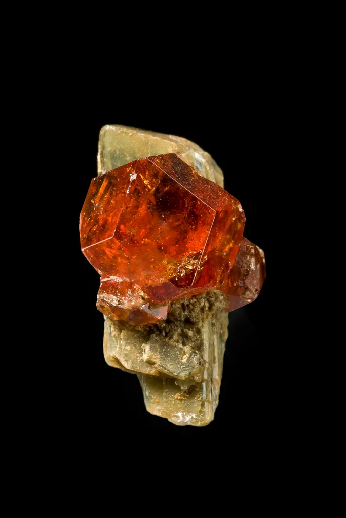 Grossular Garnet on Diopside image