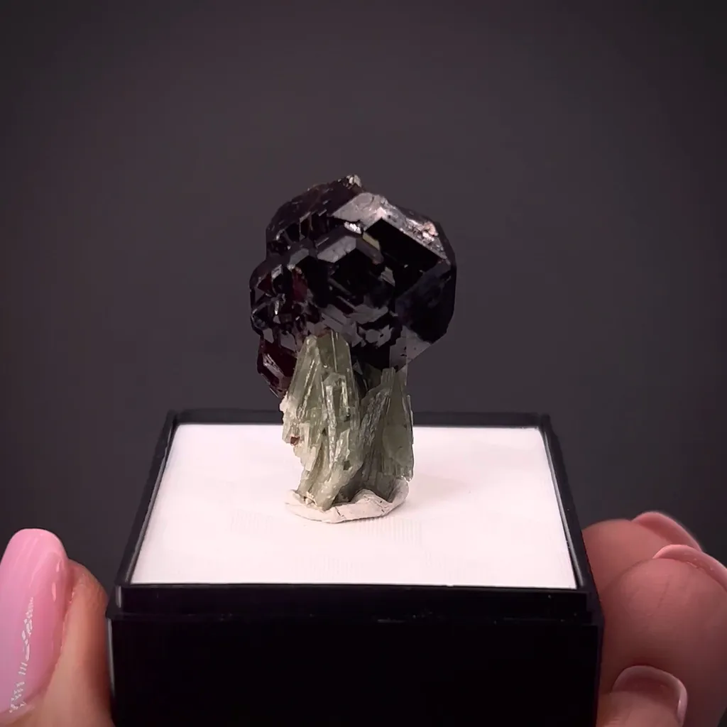 Grossular Garnet on Diopside image