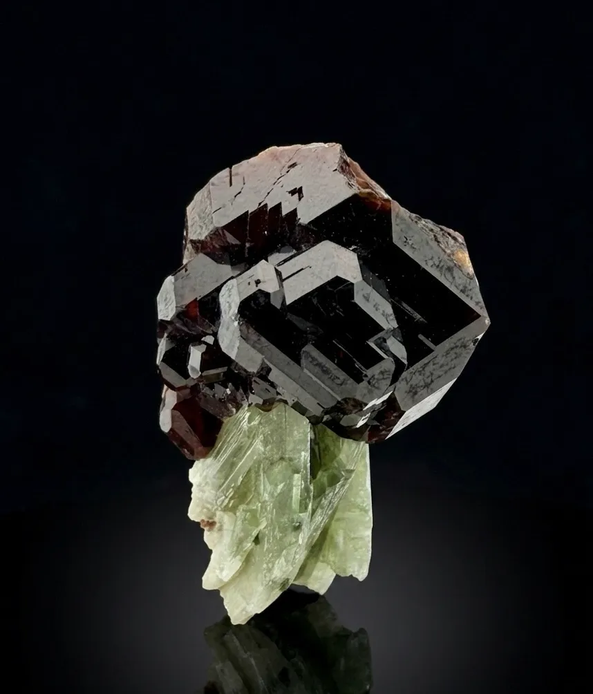 Grossular Garnet on Diopside image