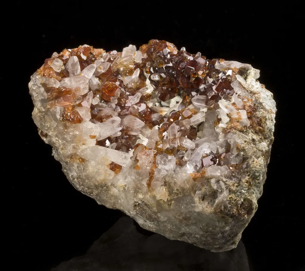 Grossular Garnet With Quartz - image 3
