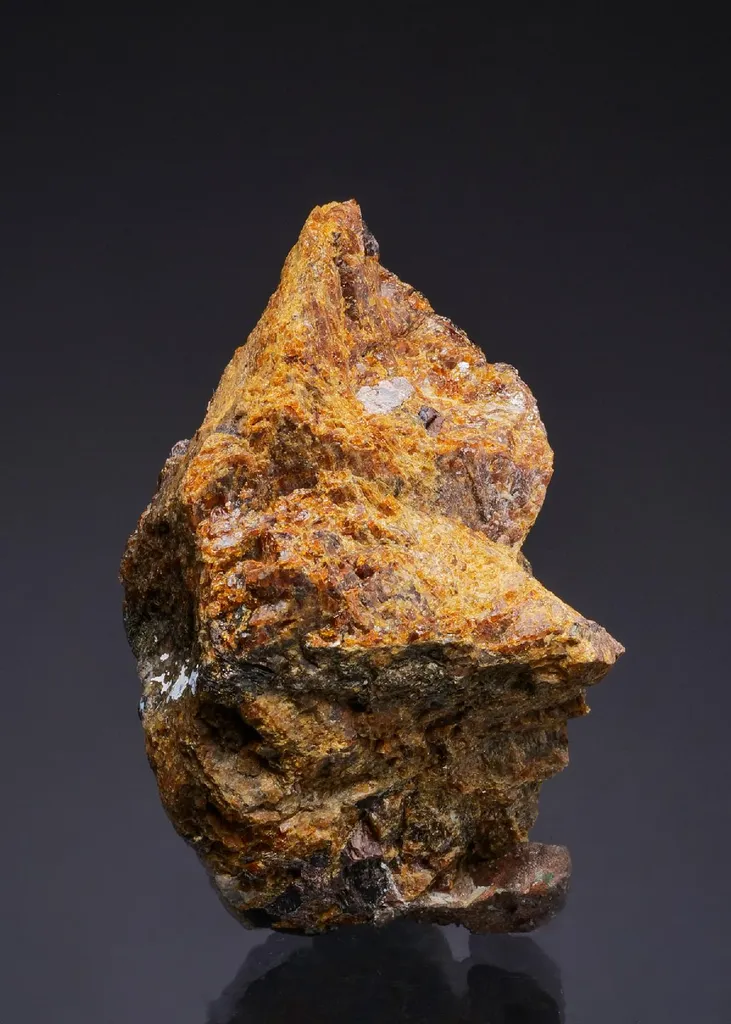 Grossular var. Caswellite with NATIVE Copper and Willemite image