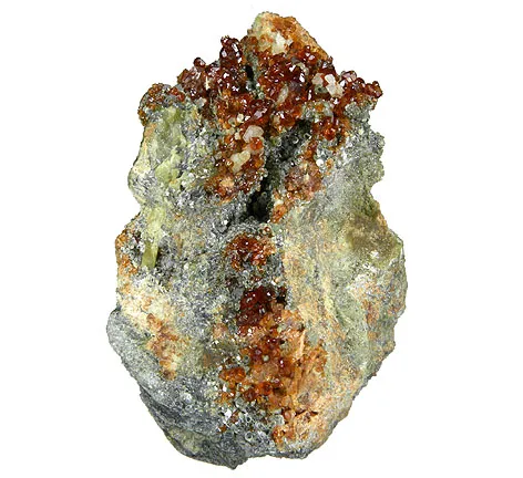 Grossular (Var: Hessonite), Clinochlore, Albite, Diopside - image 2