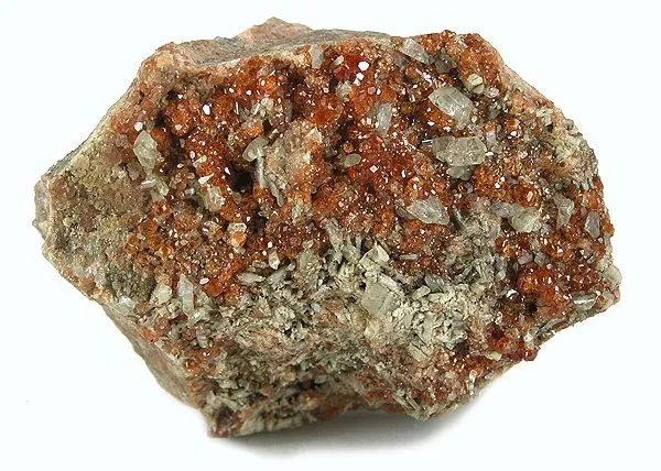 Grossular (Var: Hessonite), Diopside - image 1