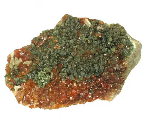 Grossular (Var: Hessonite), Diopside, Clinochlore image
