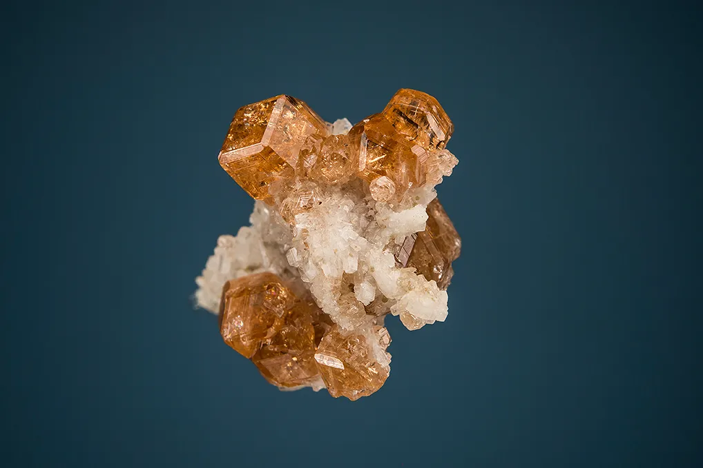 Grossular var. Hessonite with Diopside image