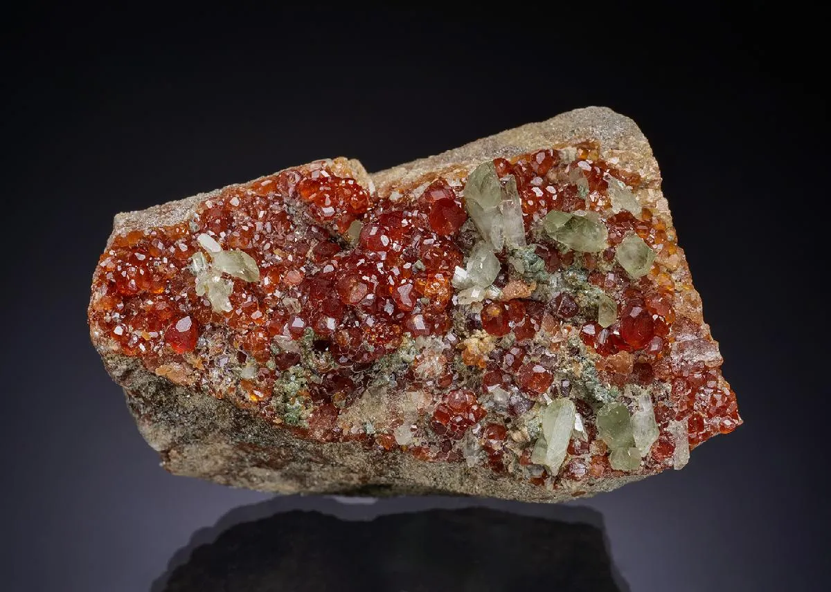 Grossular var. Hessonite with Diopside - image 1