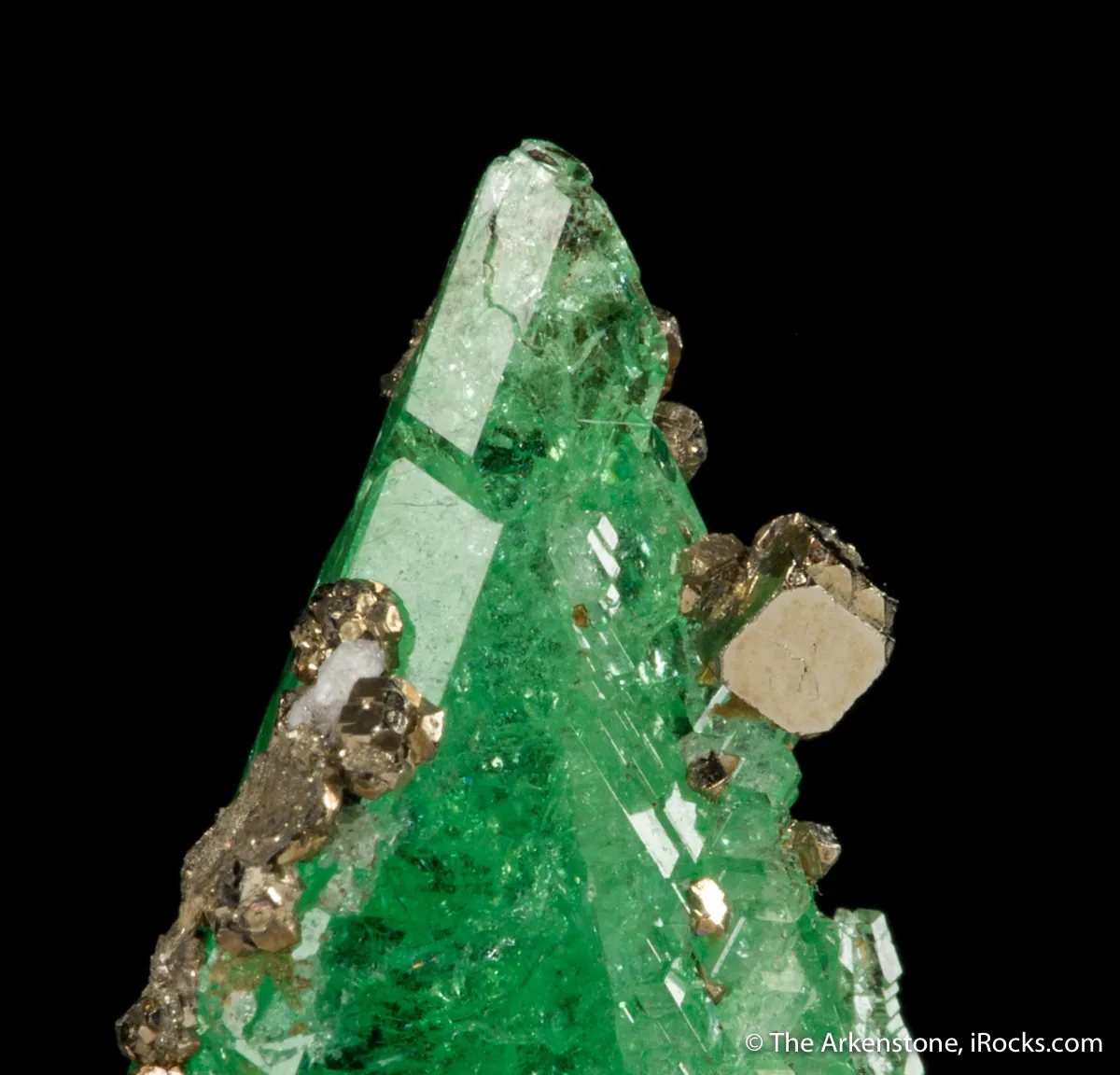 Grossular var. Tsavorite with Pyrite - image 3