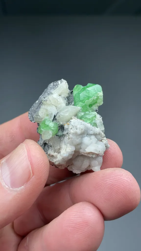 Grossular with Diopside, Calcite - image 2