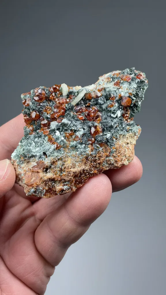 Grossular with Diopside, Clinochlore - image 2