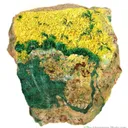 Guilleminite on Malachite - image 1