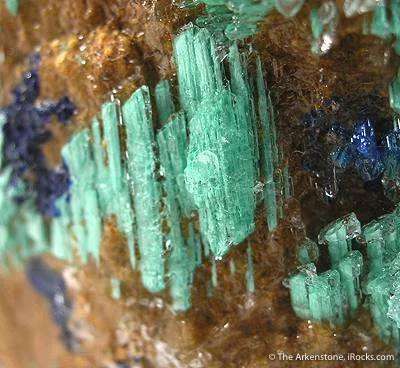 Gypsum Included By Malachite - image 3