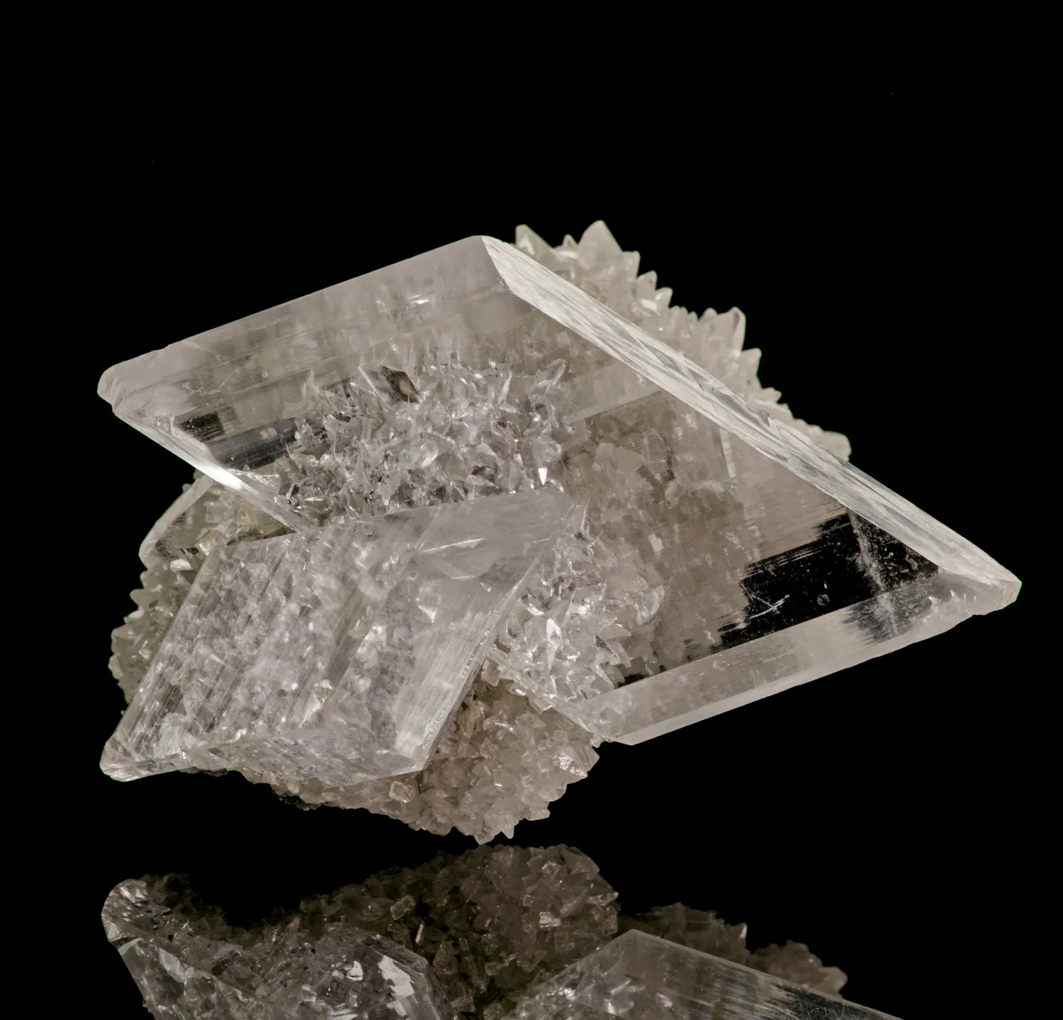 Gypsum on Calcite cast from Mexico, Chihuahua, Naica - image 3