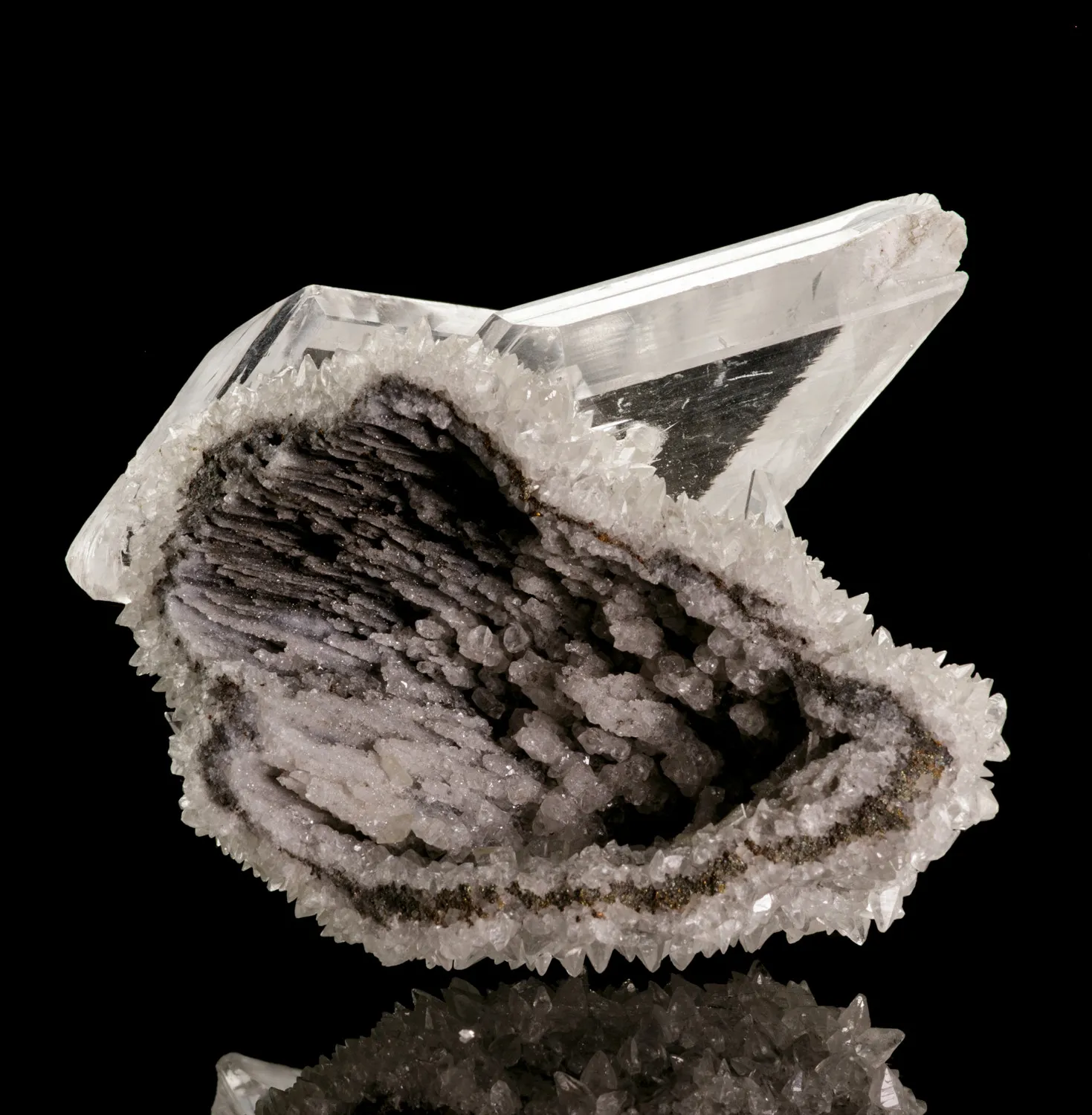 Gypsum on Calcite cast from Mexico, Chihuahua, Naica - image 2