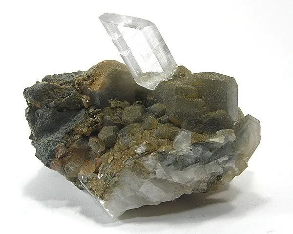 Gypsum (Var: Selenite), Calcite image