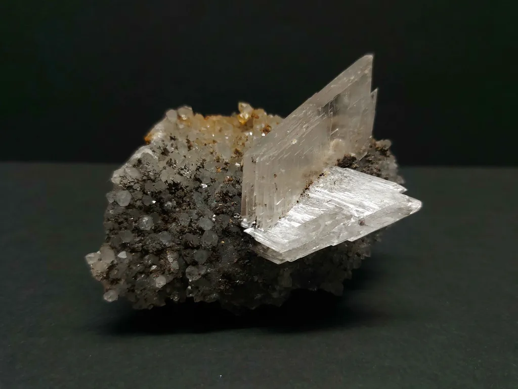 Gypsum var. Selenite from Romania, Maramureș County, Cavnic, Cavnic Mine image