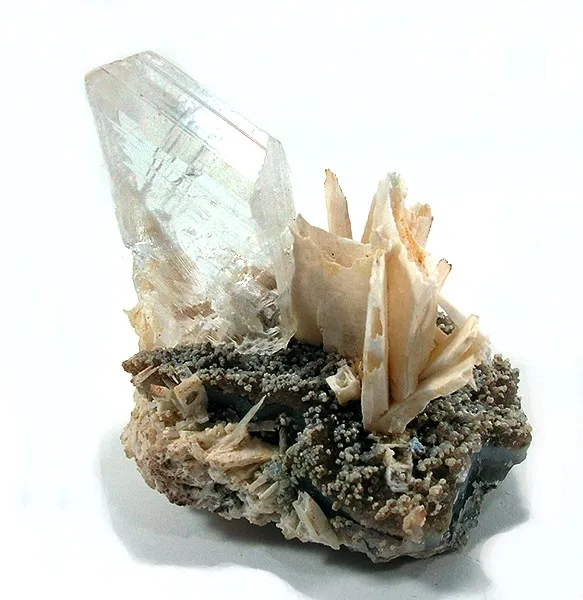 Gypsum (Var: Selenite), Quartz, Anhydrite image