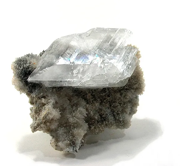 Gypsum (Var: Selenite), Quartz image