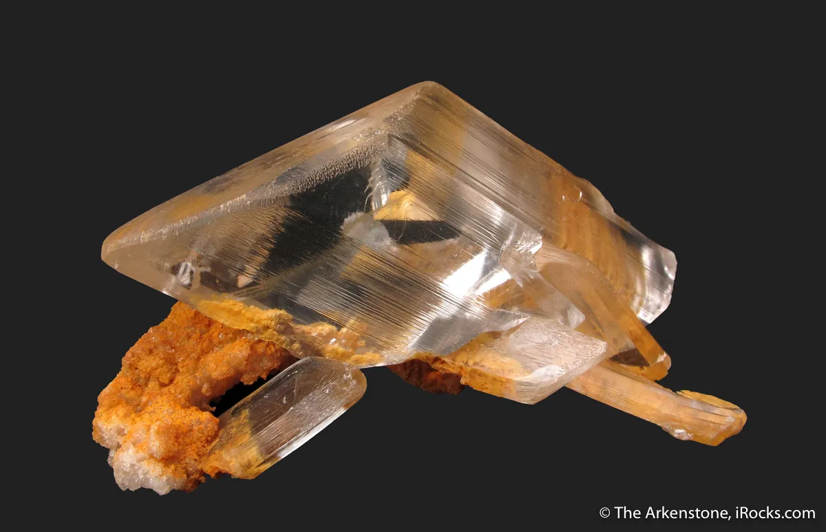 Gypsum var. Selenite, with Calcite - image 2