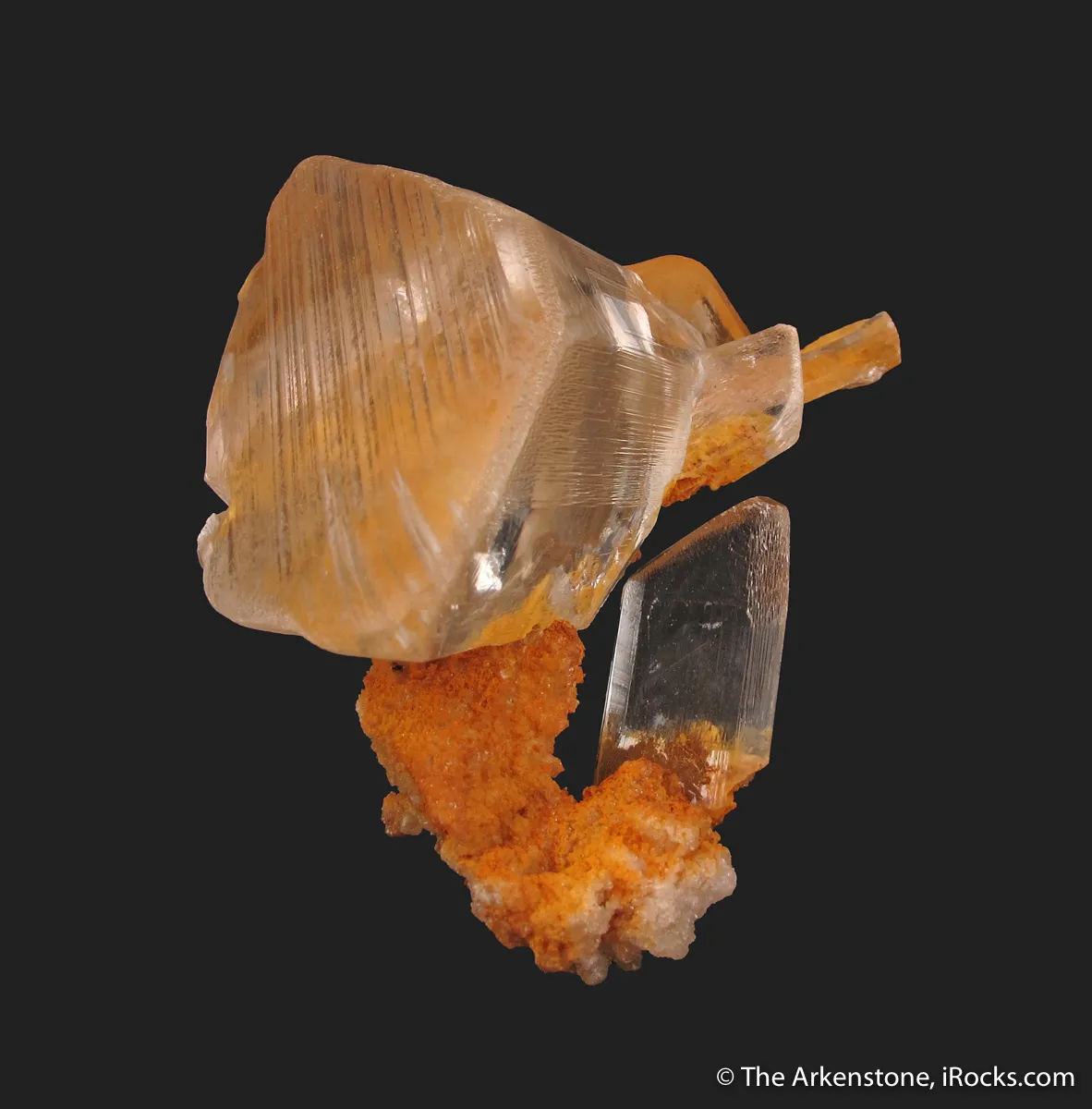Gypsum var. Selenite, with Calcite - image 3