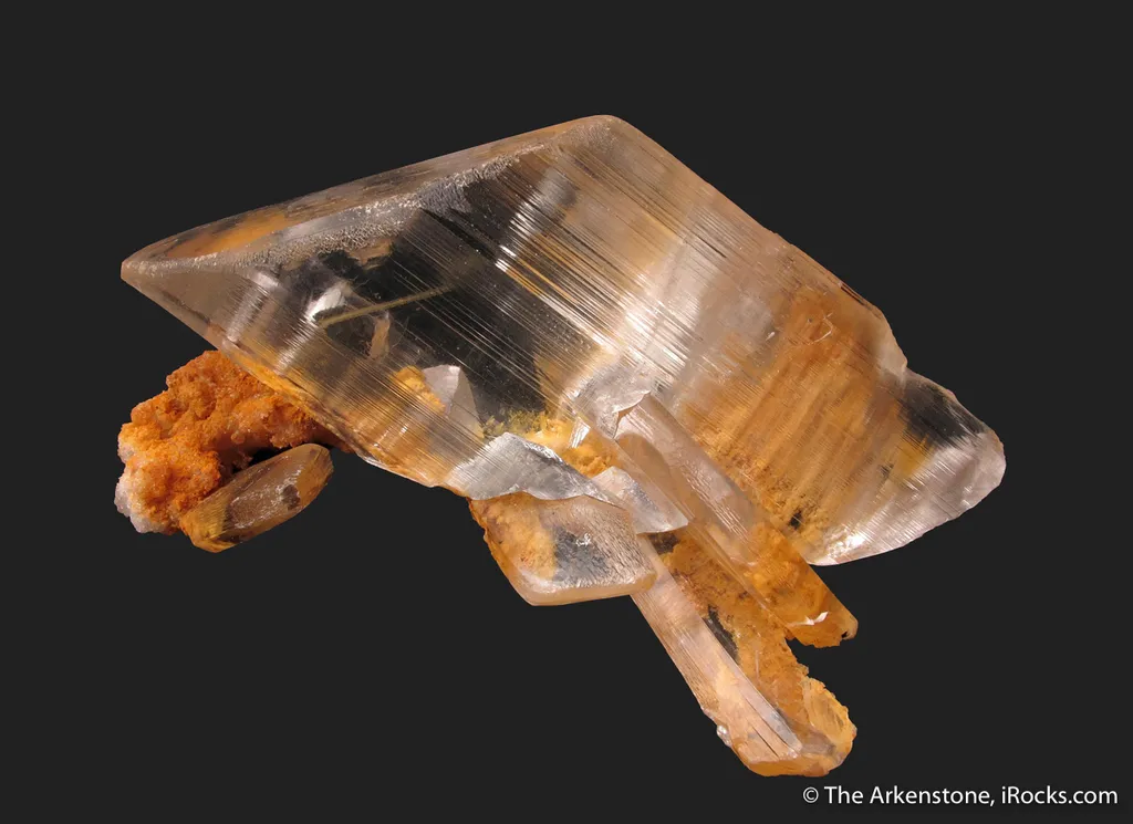 Gypsum var. Selenite, with Calcite image