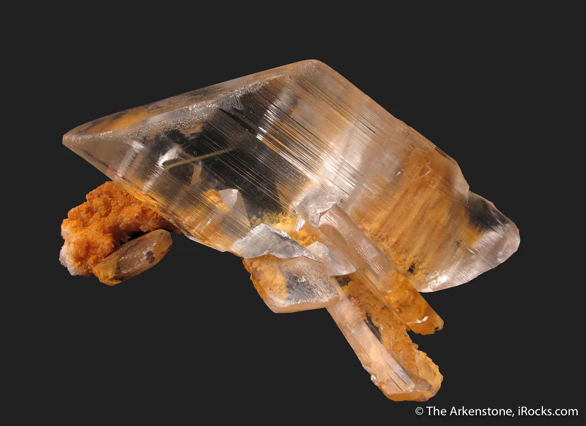 Gypsum var. Selenite, with Calcite - image 1