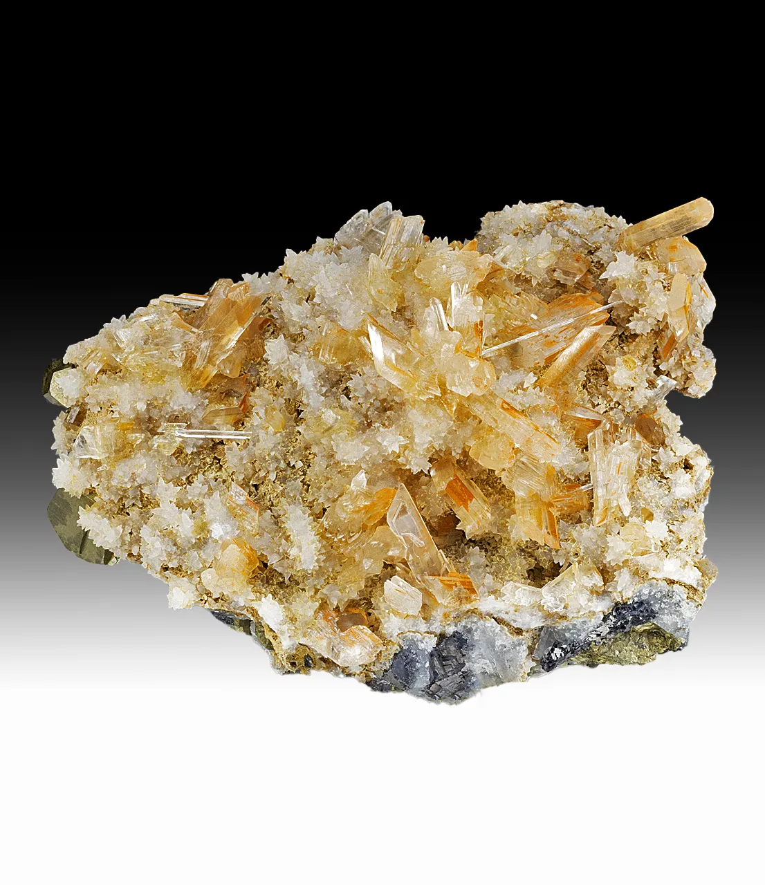 Gypsum with Calcite, Galena, Pyrite - image 1