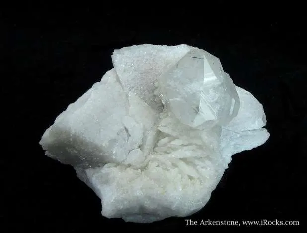 Hambergite (Cyclic Twin) and Albite - image 2